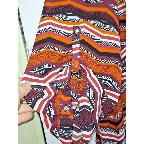 A Cato's Women's Plus Tunic Bold Aztec Print Officecore Loose Fit Boho 26/28W - Picture 4 of 9